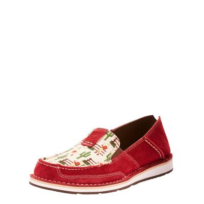 Ariat Cruiser - Loafers Schoenen Rood / Wit Dames - 17209-820